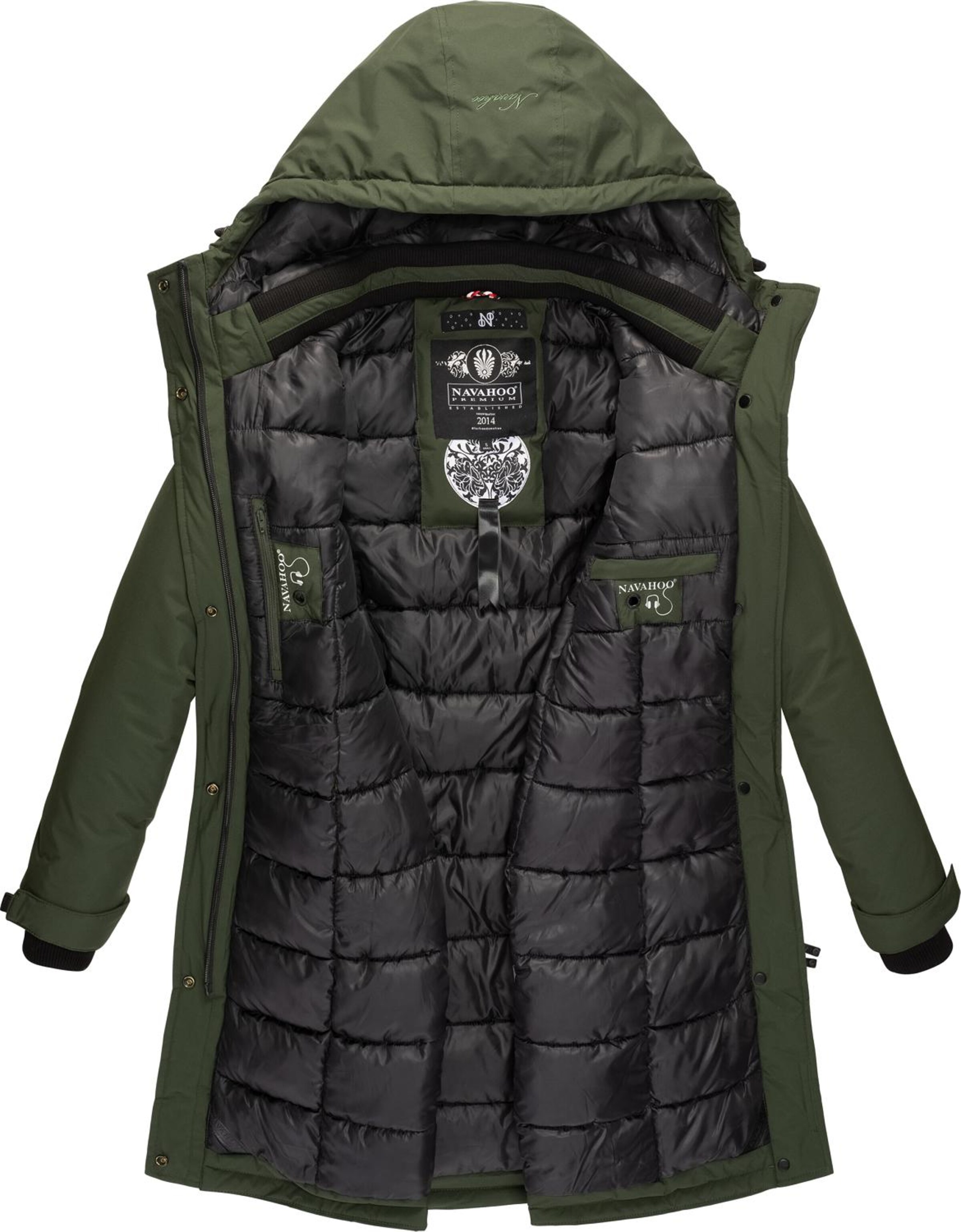 NAVAHOO Vinterkappa i grön