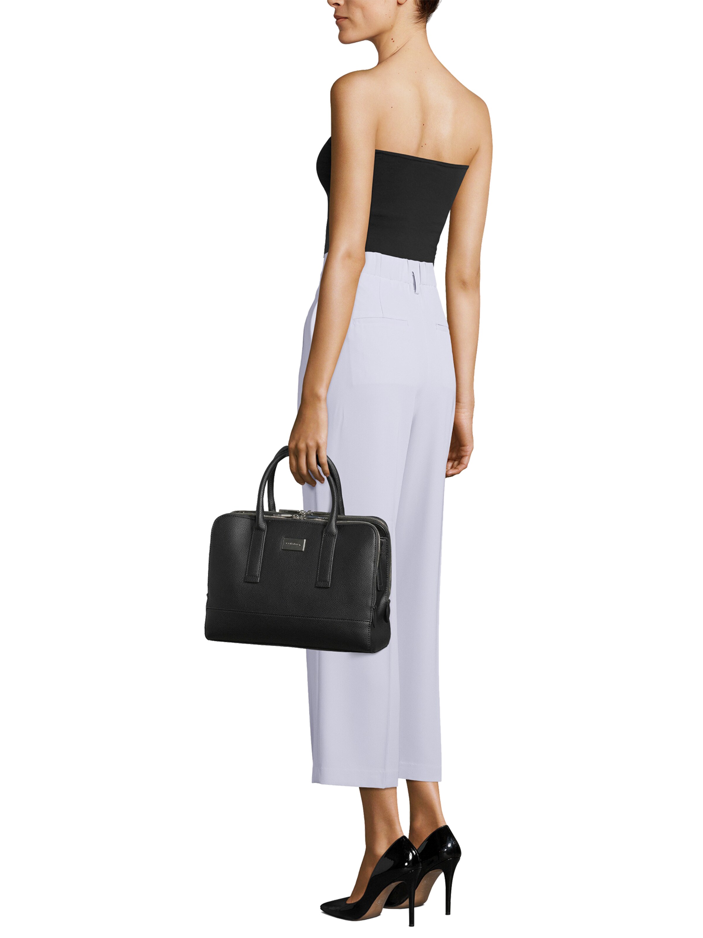 COMMA Kabelka 'Pure Elegance' – černá: přední strana