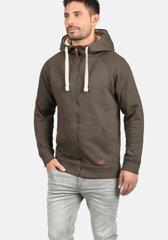 BLEND Zip-Up Hoodie 'Speedy' in Brown: front