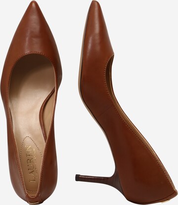 Lauren Ralph Lauren Pumps 'LANETTE' in Bruin: zijkant