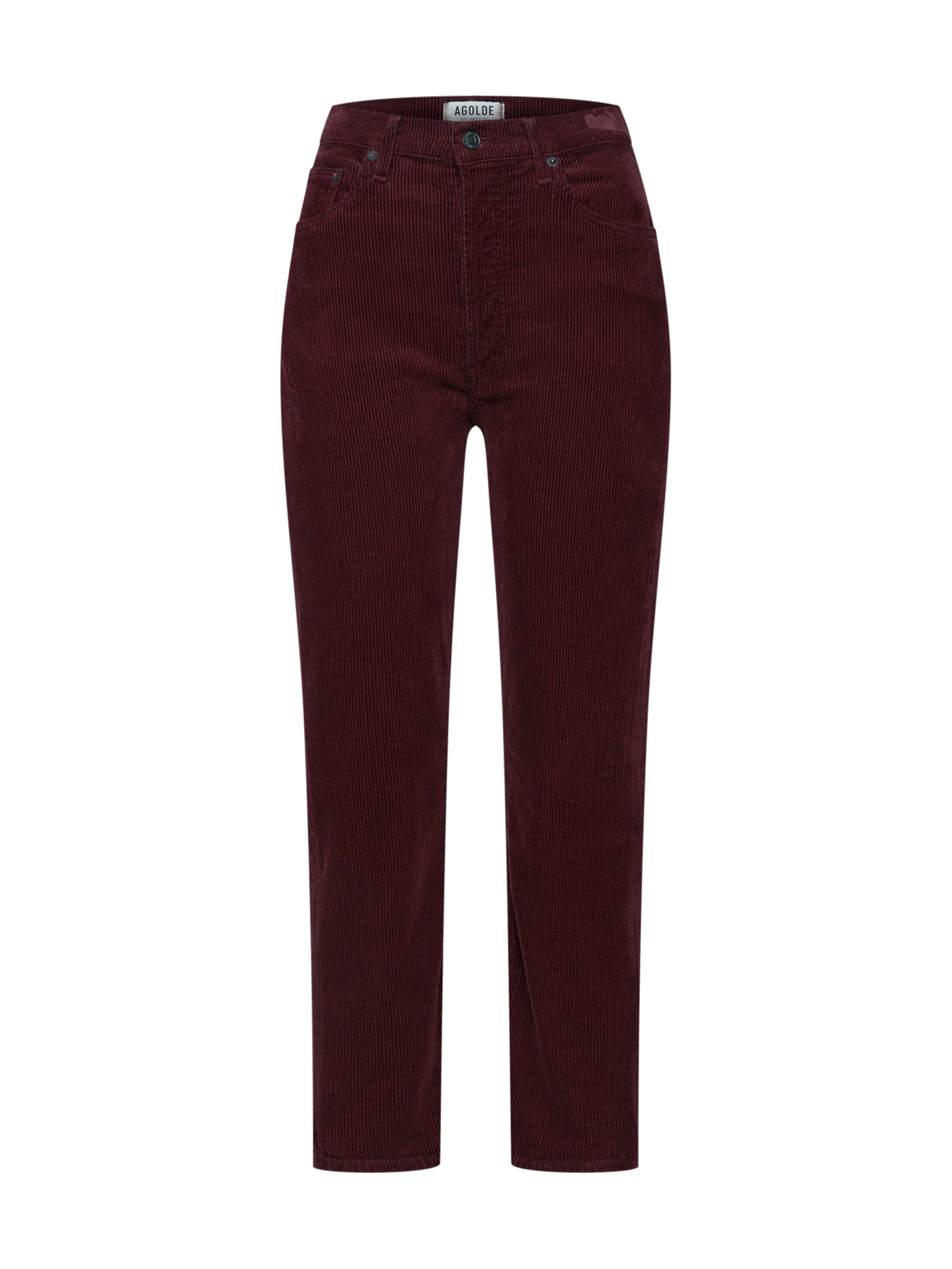 AGOLDE - Hose 'Riley' in weinrot