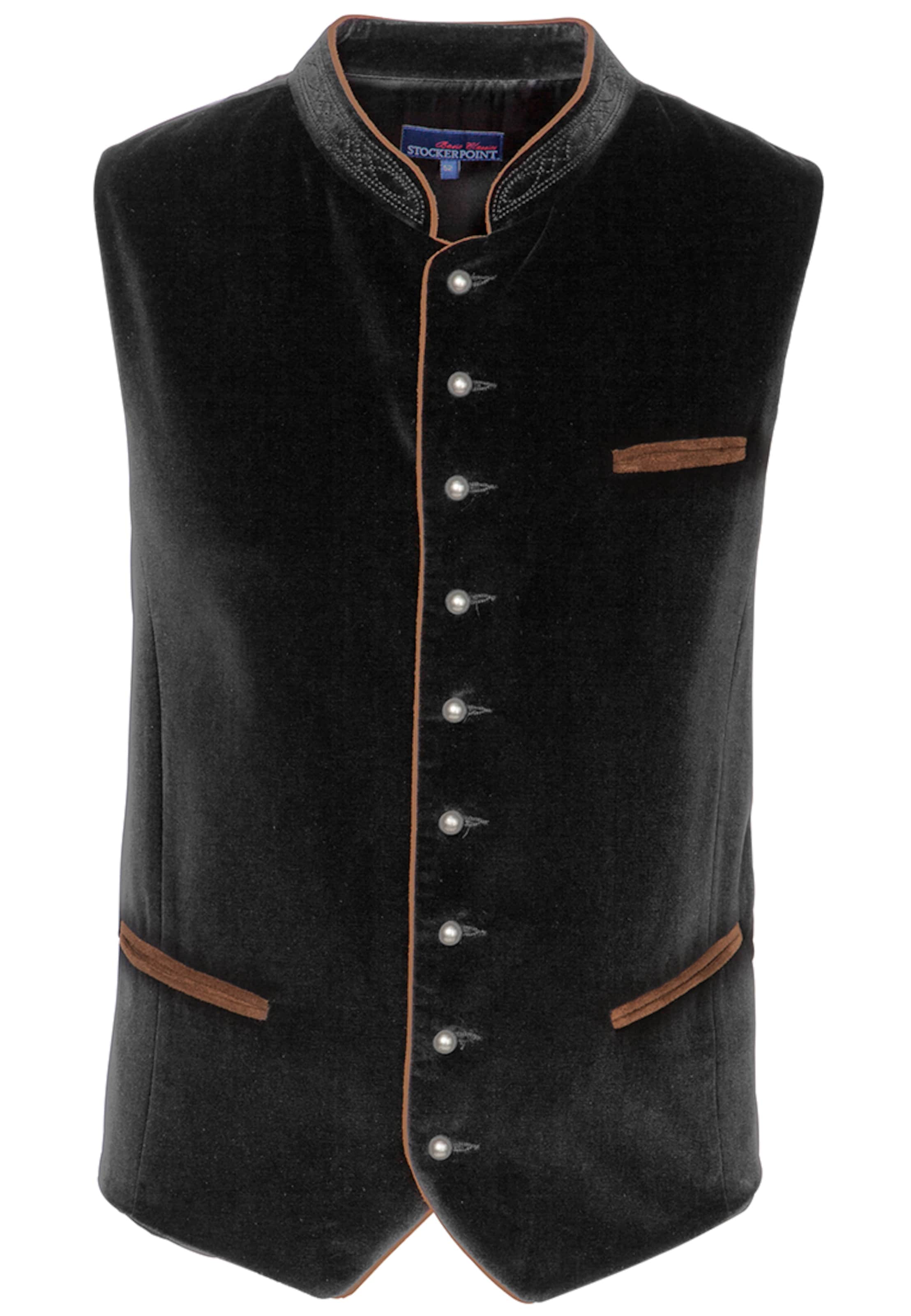 STOCKERPOINT Bayerisk vest 'Ricardo' i sort: forside