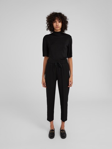 EDITED Regular Trousers with creases 'Alvina' in Black