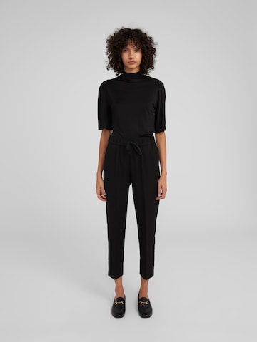 EDITED Regular Trousers with creases 'Alvina' in Black