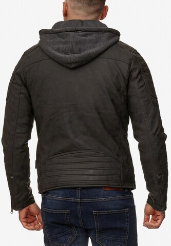 INDICODE JEANS Kunstlederjacke in Schwarz