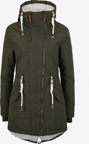 Manteau d’hiver 'Daisy' BRAVE SOUL en vert : devant