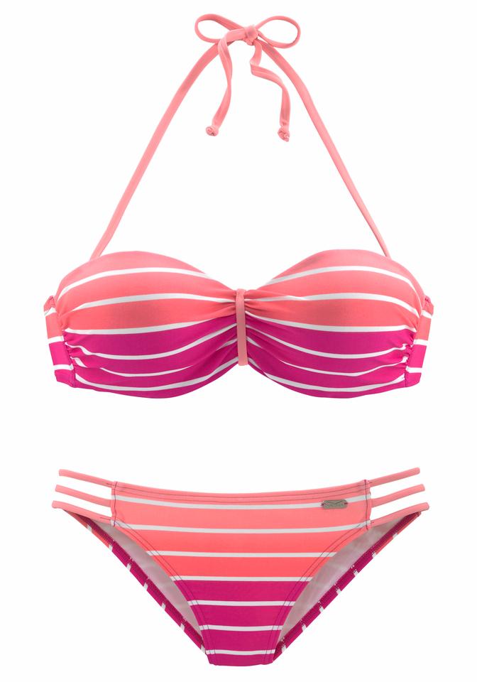 VENICE BEACH Bügel-Bandeau-Bikini in Pink 