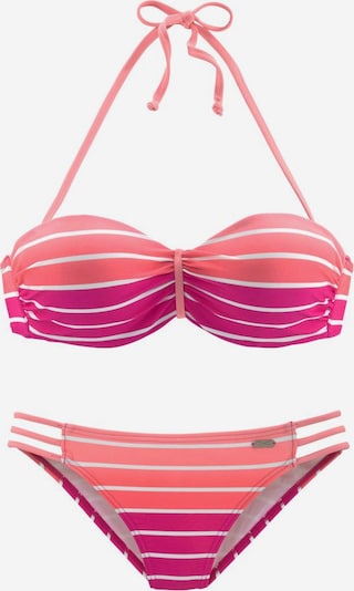 VENICE BEACH Bügel-Bandeau-Bikini in pink, Produktansicht