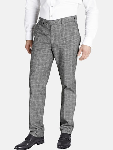 Charles Colby Regular Pleat-Front Pants 'Duke Gilbert' in Grey: front