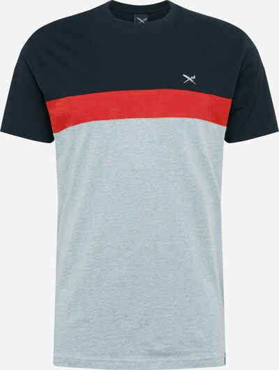 Iriedaily T-Shirt 'Court' en gris clair / melon / noir / blanc, Vue avec produit