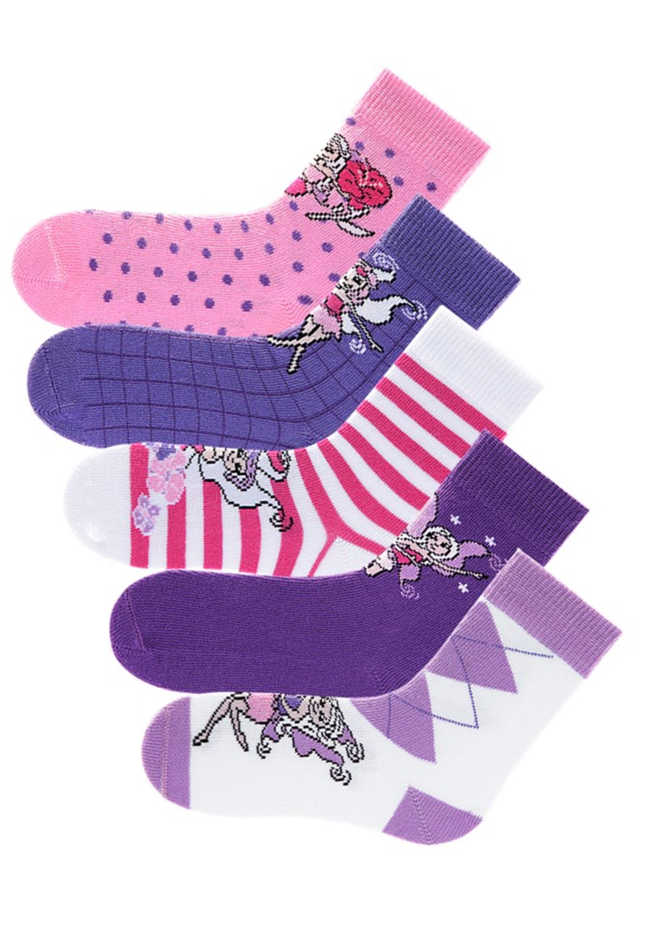 GO IN Socks in Purple: front