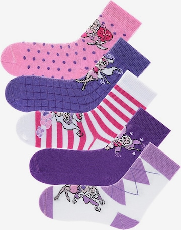 GO IN Socks in Purple: front