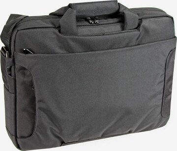 Dermata Laptop Bag in Black: front