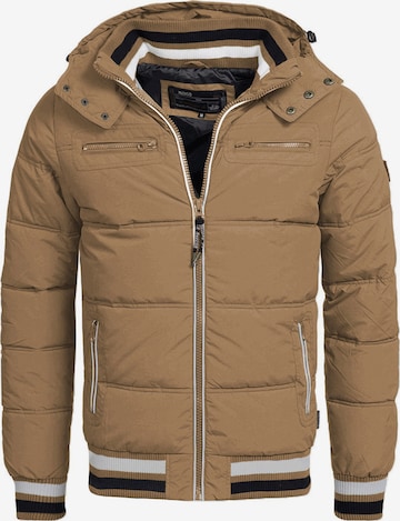 INDICODE JEANS Blouson 'Marlon' in Braun: predná strana