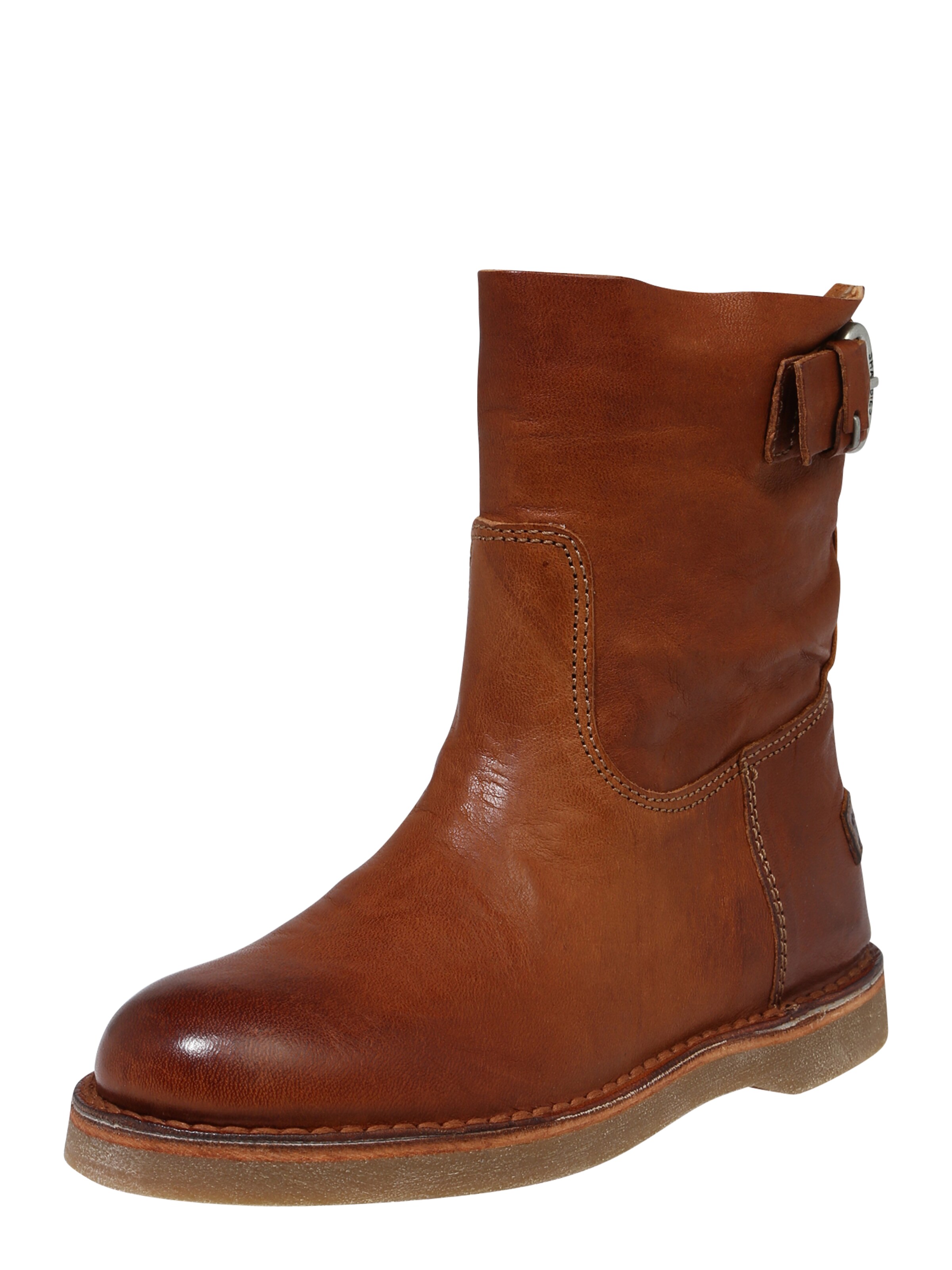 SHABBIES AMSTERDAM - Enkellaarsje in de kleur Cognac