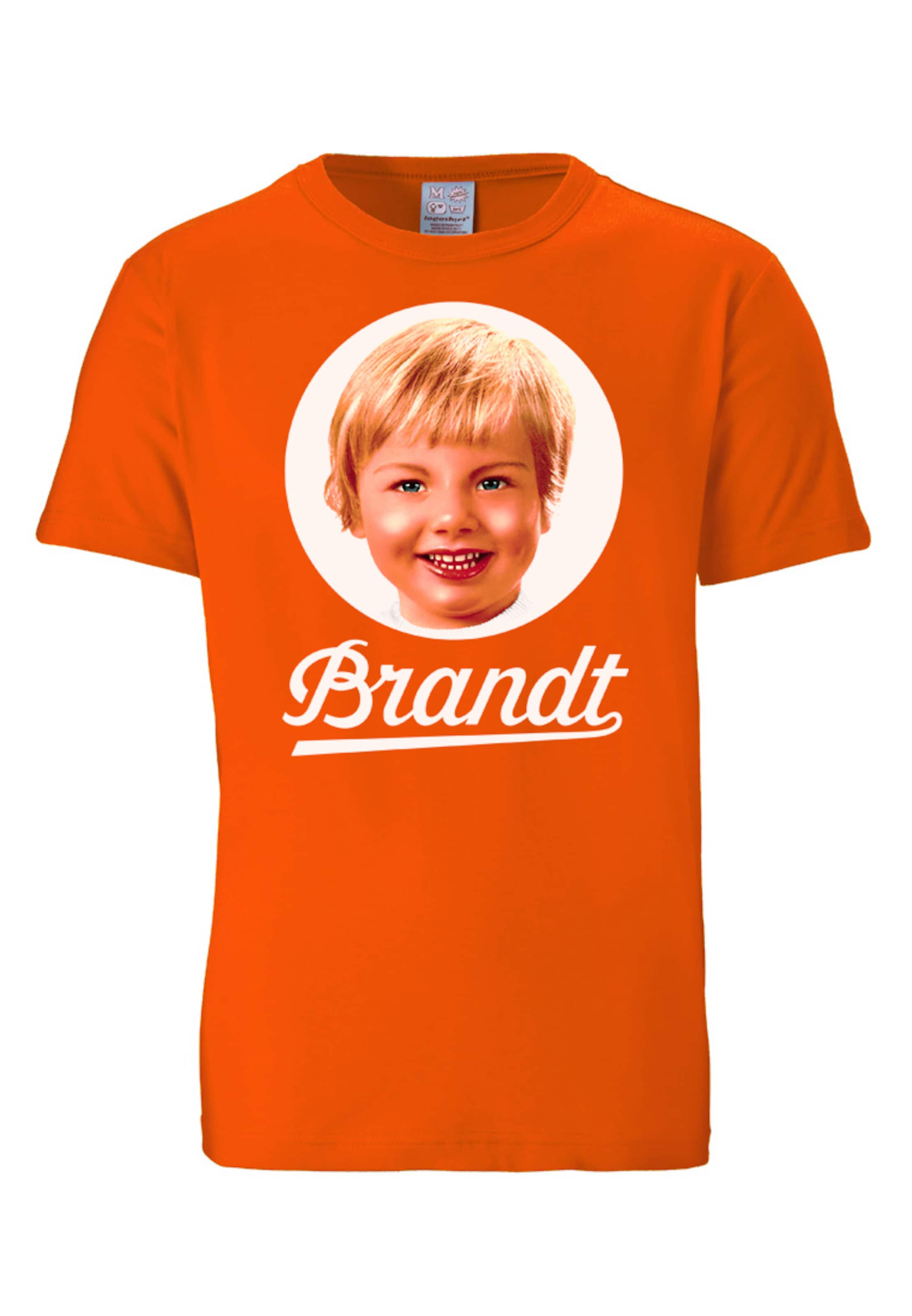 LOGOSHIRT T-Shirt "Brandt Zwieback" in Orange: Vorderseite