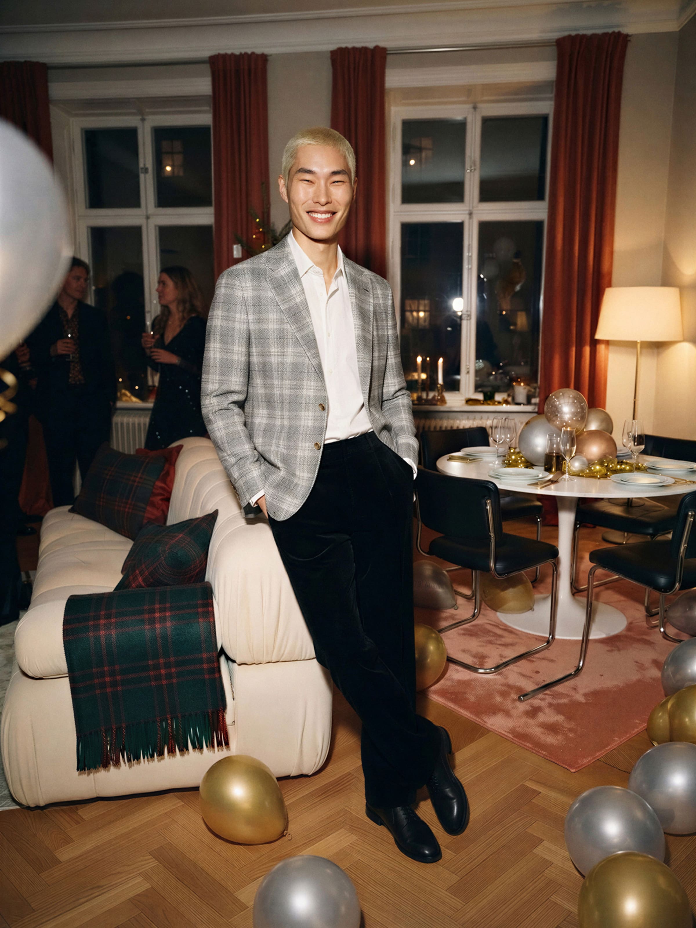 The AY Style Edit - Classy Plaid Blazer & Black Trousers Look