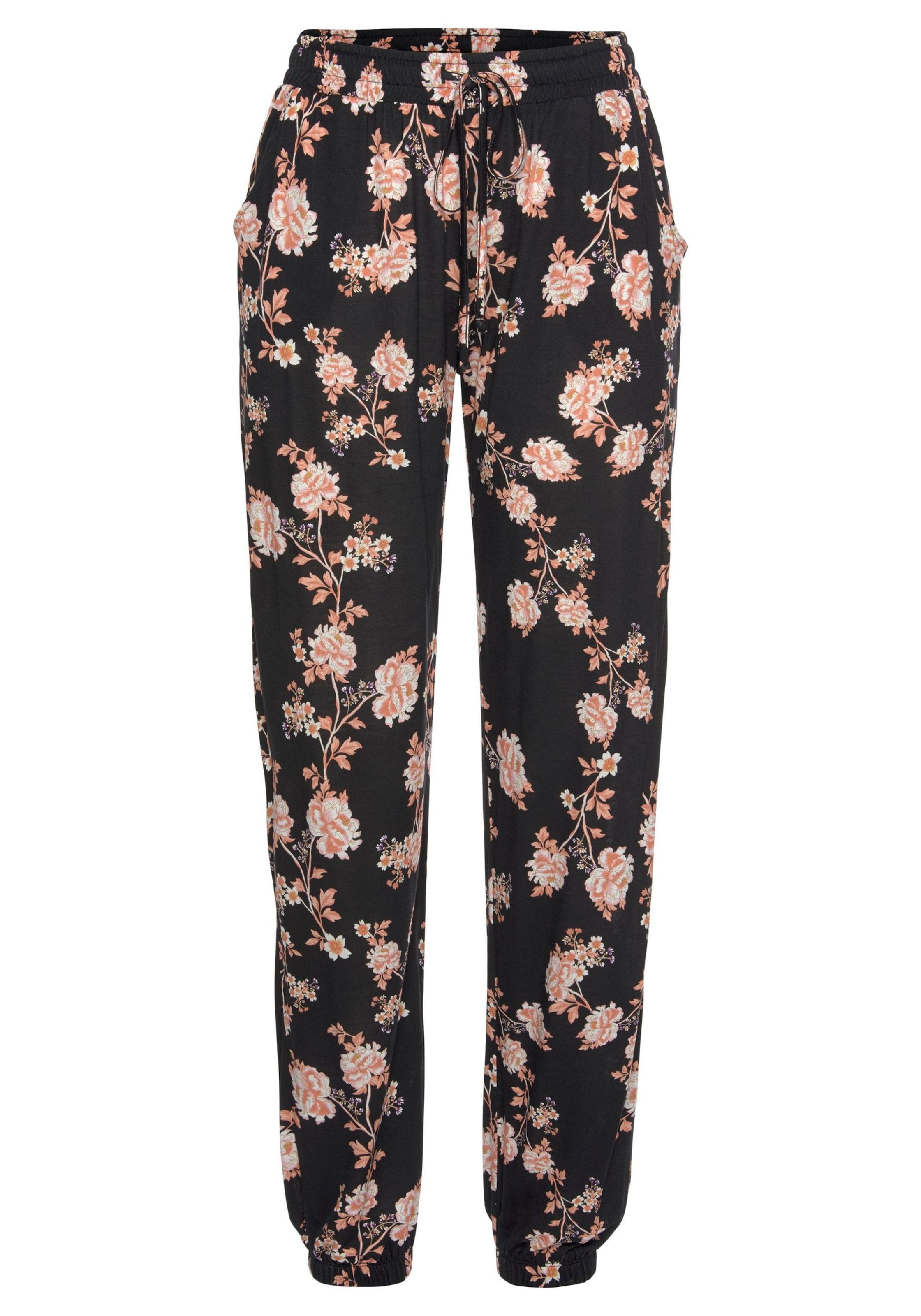 LASCANATapered Hlače - crna boja: prednji dio