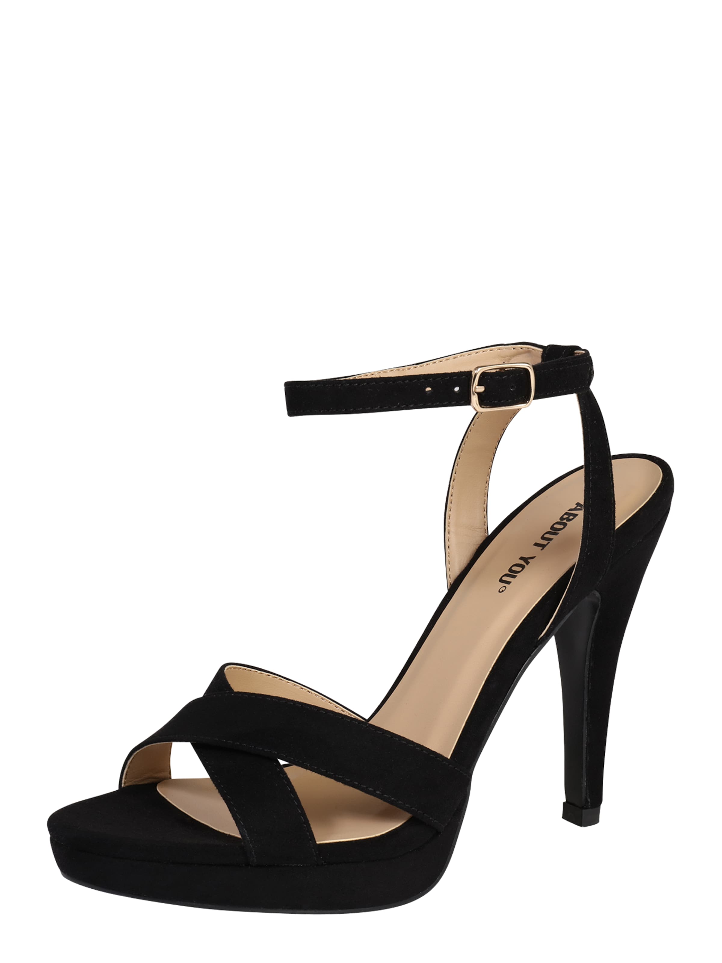 ABOUT YOU - Sandalen met riem 'Valentina' in de kleur Zwart