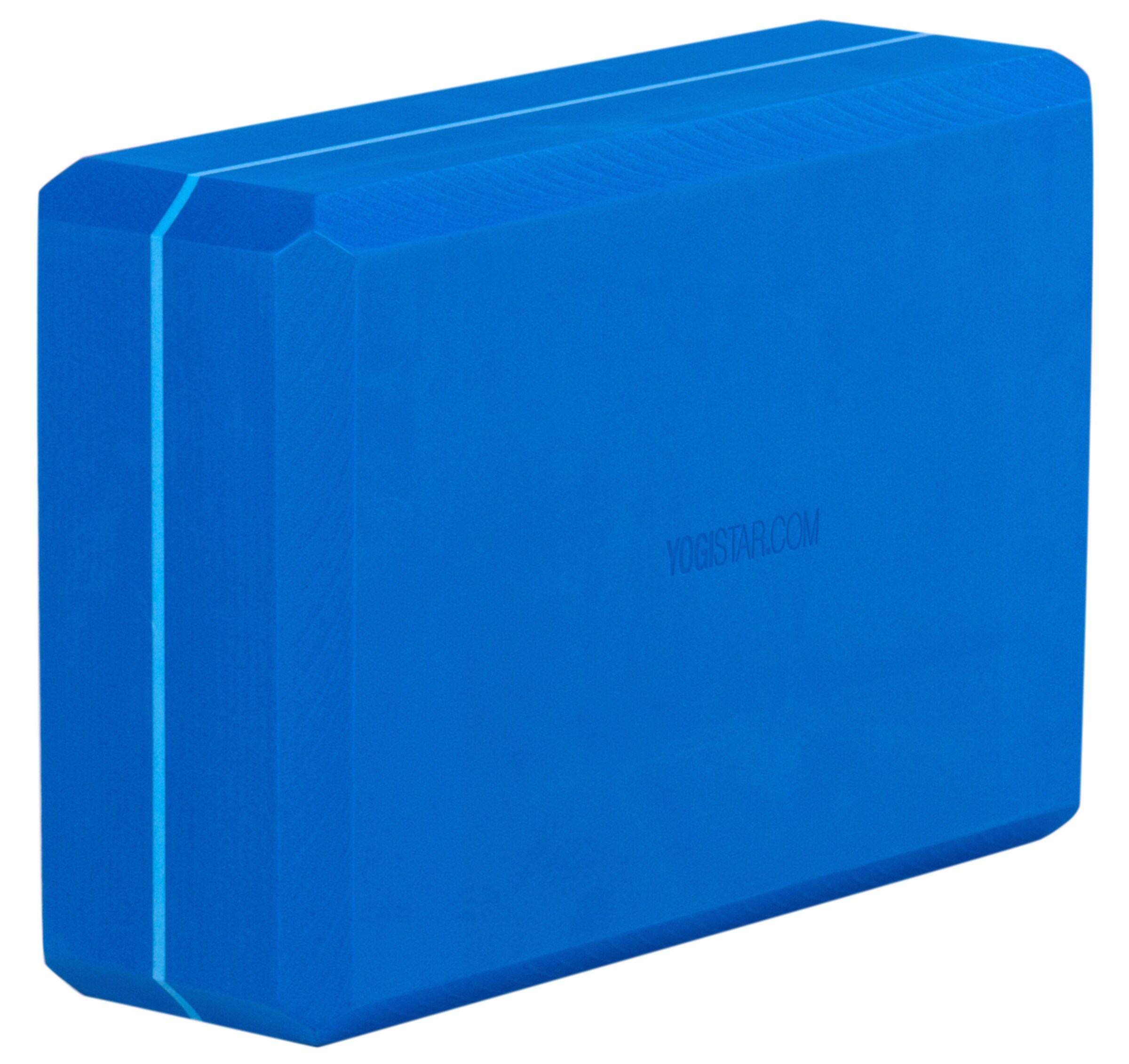 YOGISTAR.COM Yoga Block in Blau: Vorderseite