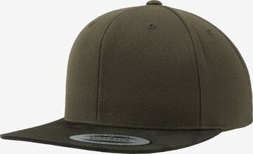 Cappello da baseball 'Camo Visor' di Flexfit in verde: frontale