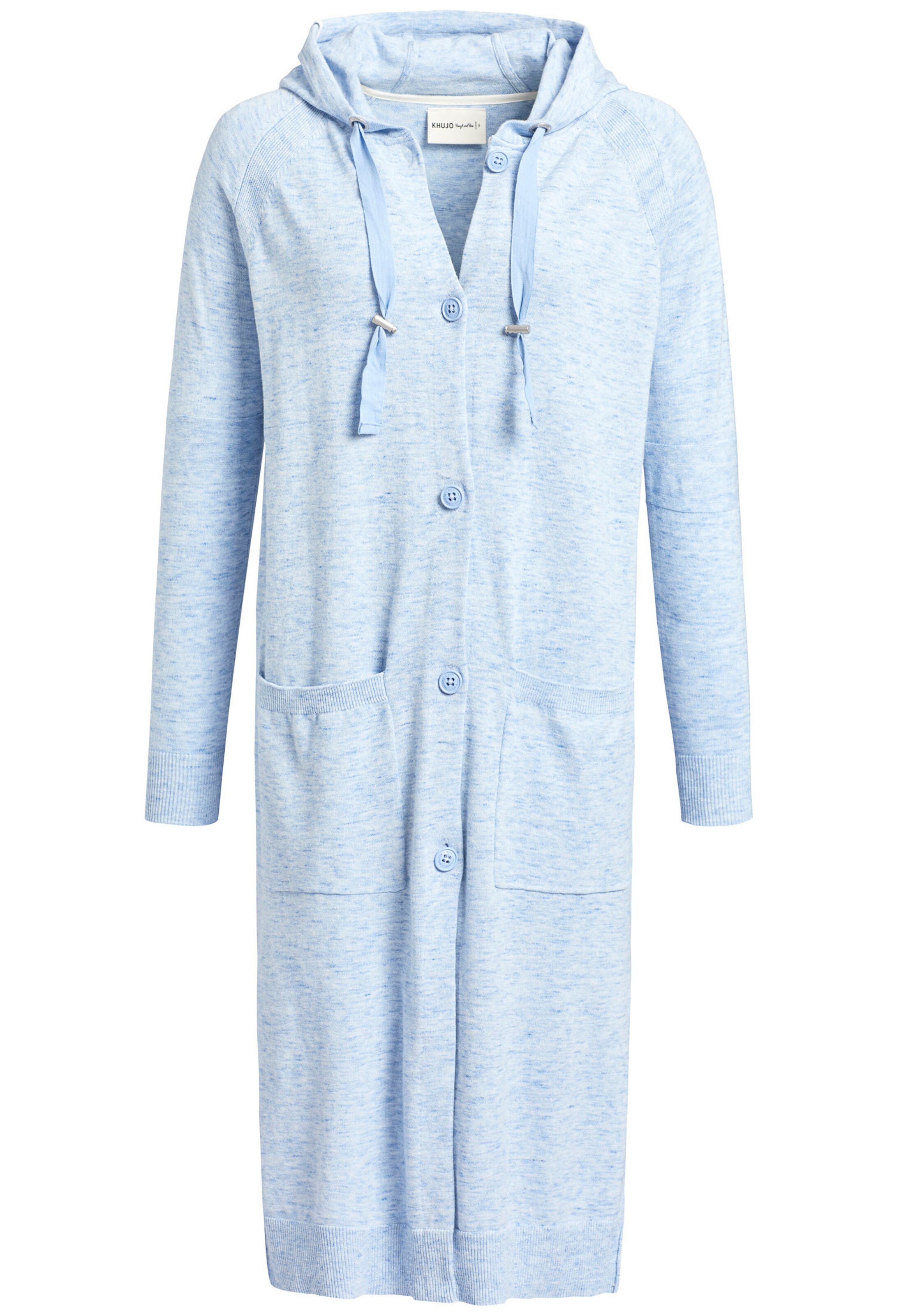 khujo - Gebreid vest 'Aletta' in de kleur Lichtblauw