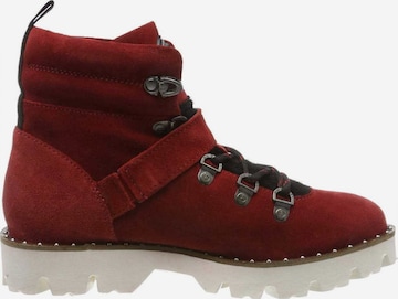 bugatti Lace-Up Ankle Boots in Red