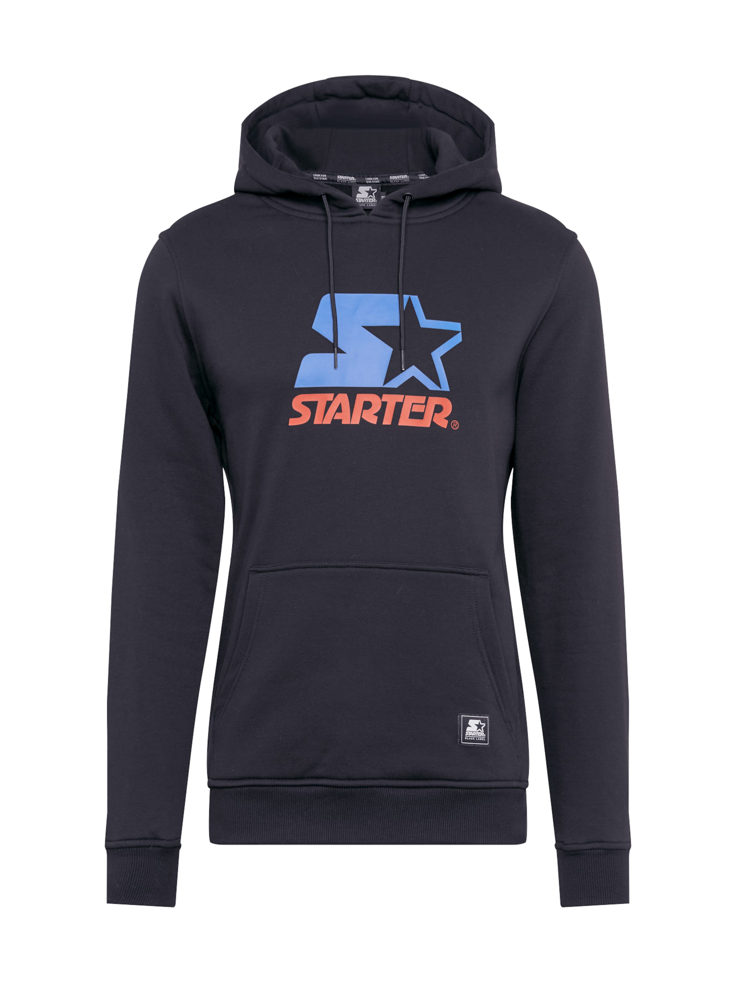 Starter Black Label Rovný strih Mikina - Čierna: predná strana