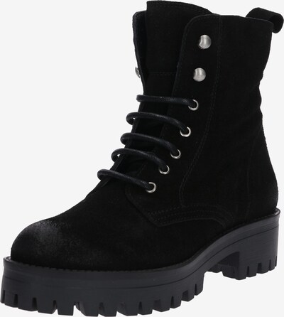 buffalo stiefelette in schwarz mit breitem absatz buffalo stiefelette in schwarz mit breitem absatz