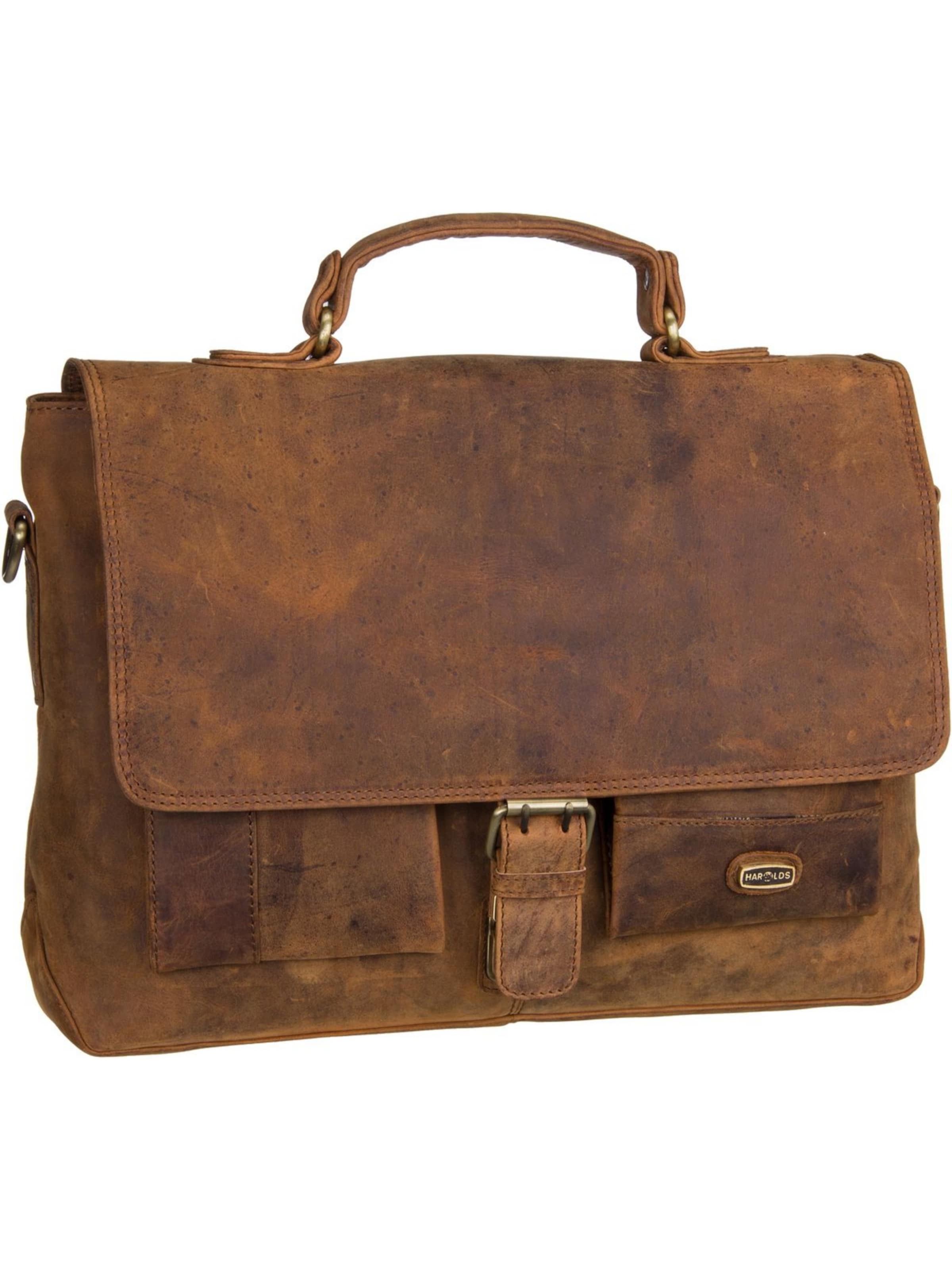 Harold's Document Bag 'Antic 2634' in Brown: front