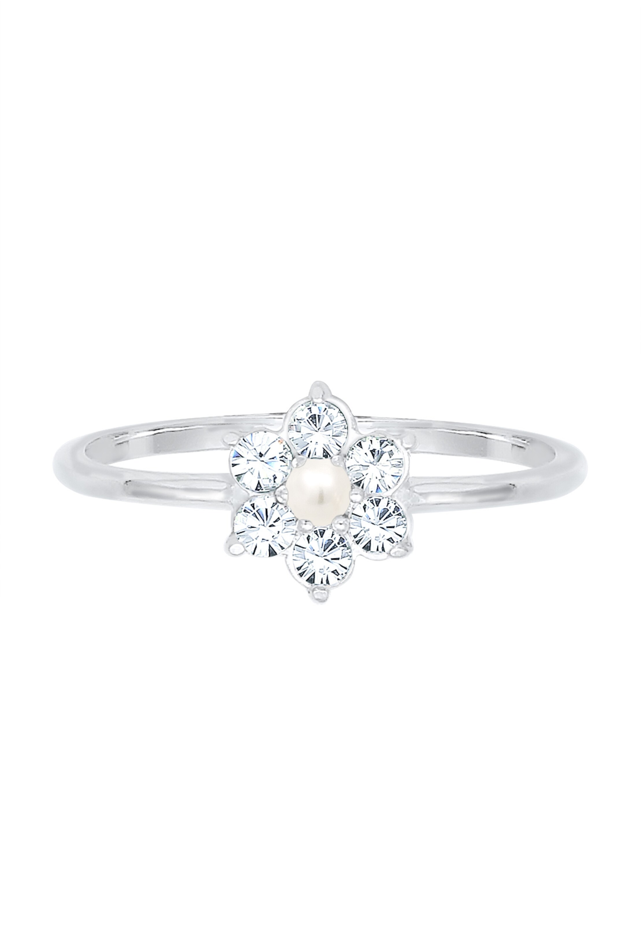 ELLI PREMIUM Ring 'Blume' in Zilver