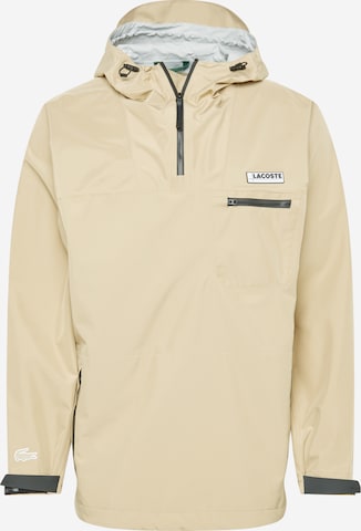 Coupe regular Veste de sport Lacoste Sport en beige : devant