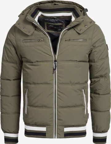 Veste d’hiver ' Marlon ' INDICODE JEANS en vert : devant