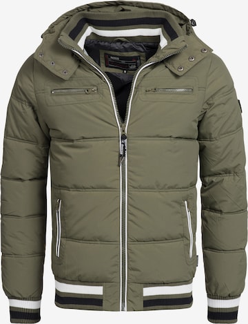 INDICODE JEANS Winter Jacket ' Marlon ' in Green: front