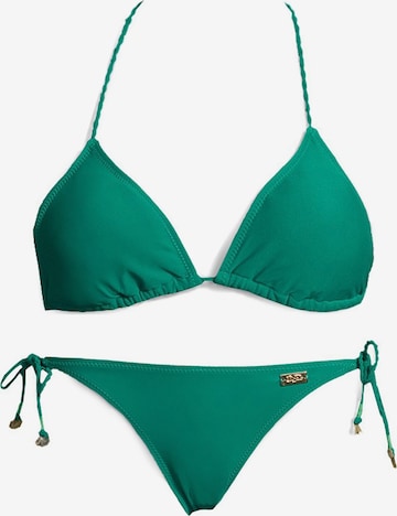 BUFFALO Triangel Bikini in Groen: voorkant