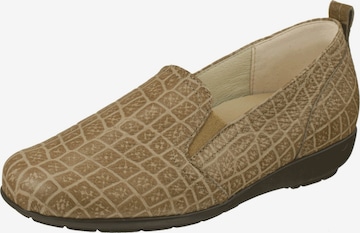 Natural Feet Slip-Ons in Brown: front