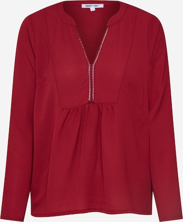 Camicia da donna 'Laurine' di ABOUT YOU in rosso: frontale