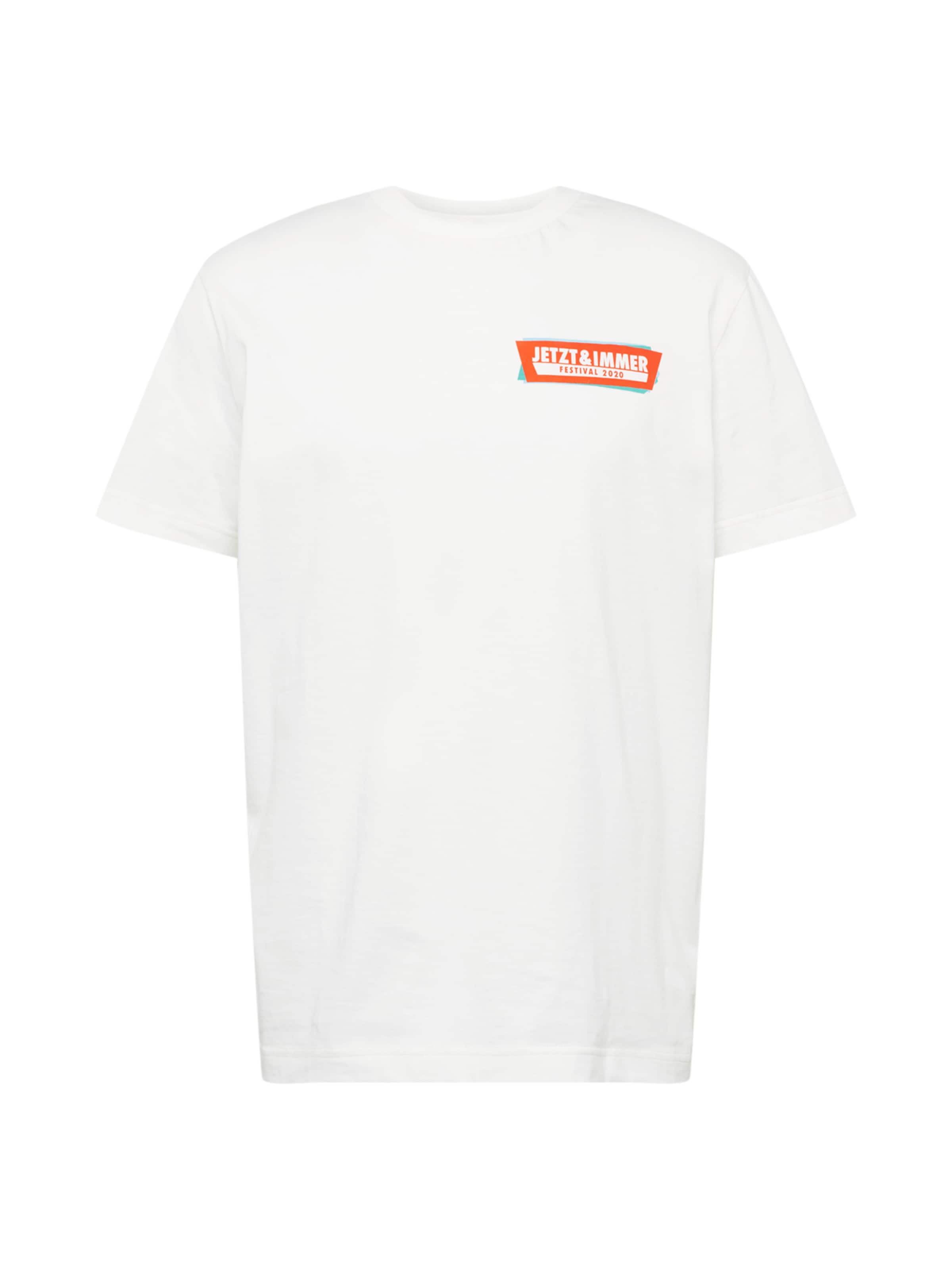 ABOUT EVERYONE Regular fit Shirt 'Jetzt und Immer' in White: front