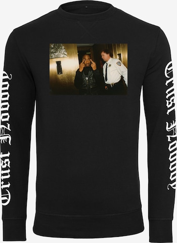 Mister Tee Sweatshirt 'Tupac Trust Nobody' in Black: front