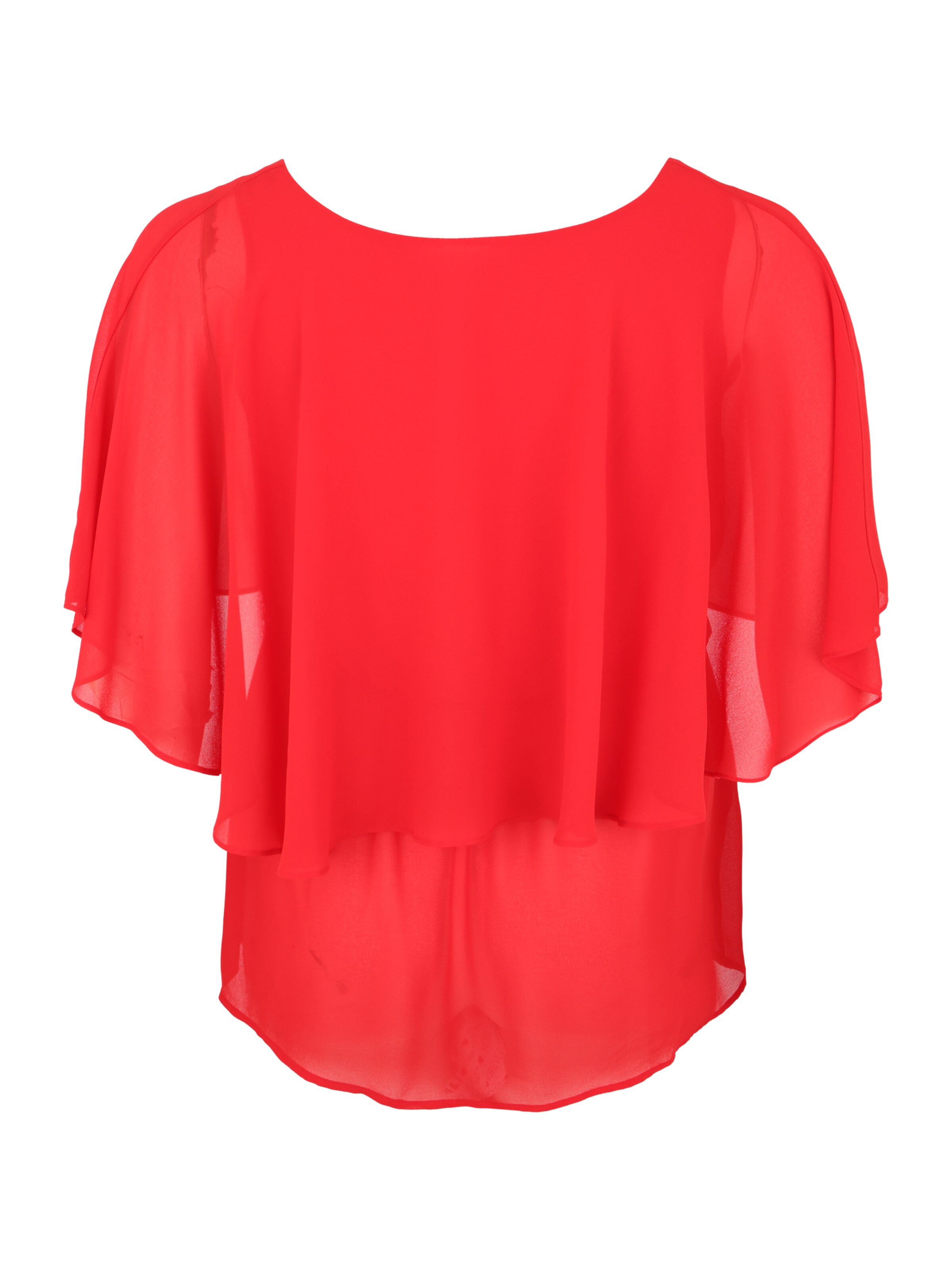 Zizzi - Blouse 'XACHELLE, S/S, BLOUSE' in de kleur Rood