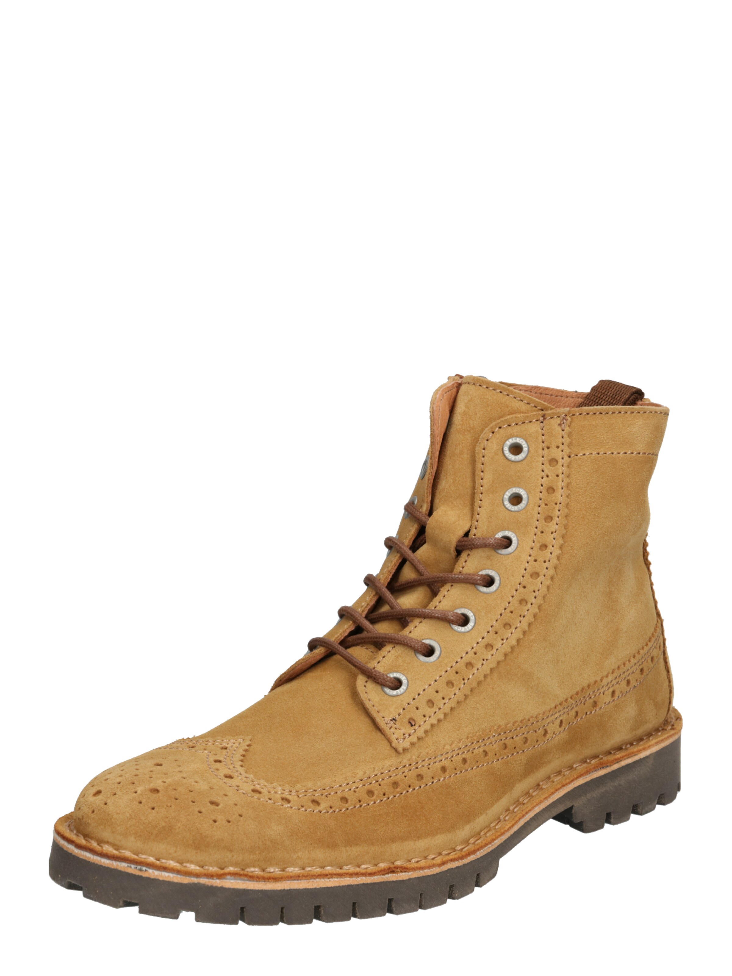 SELECTED HOMME - Veterboots 'RICHARD SUEDE' in de kleur Sand