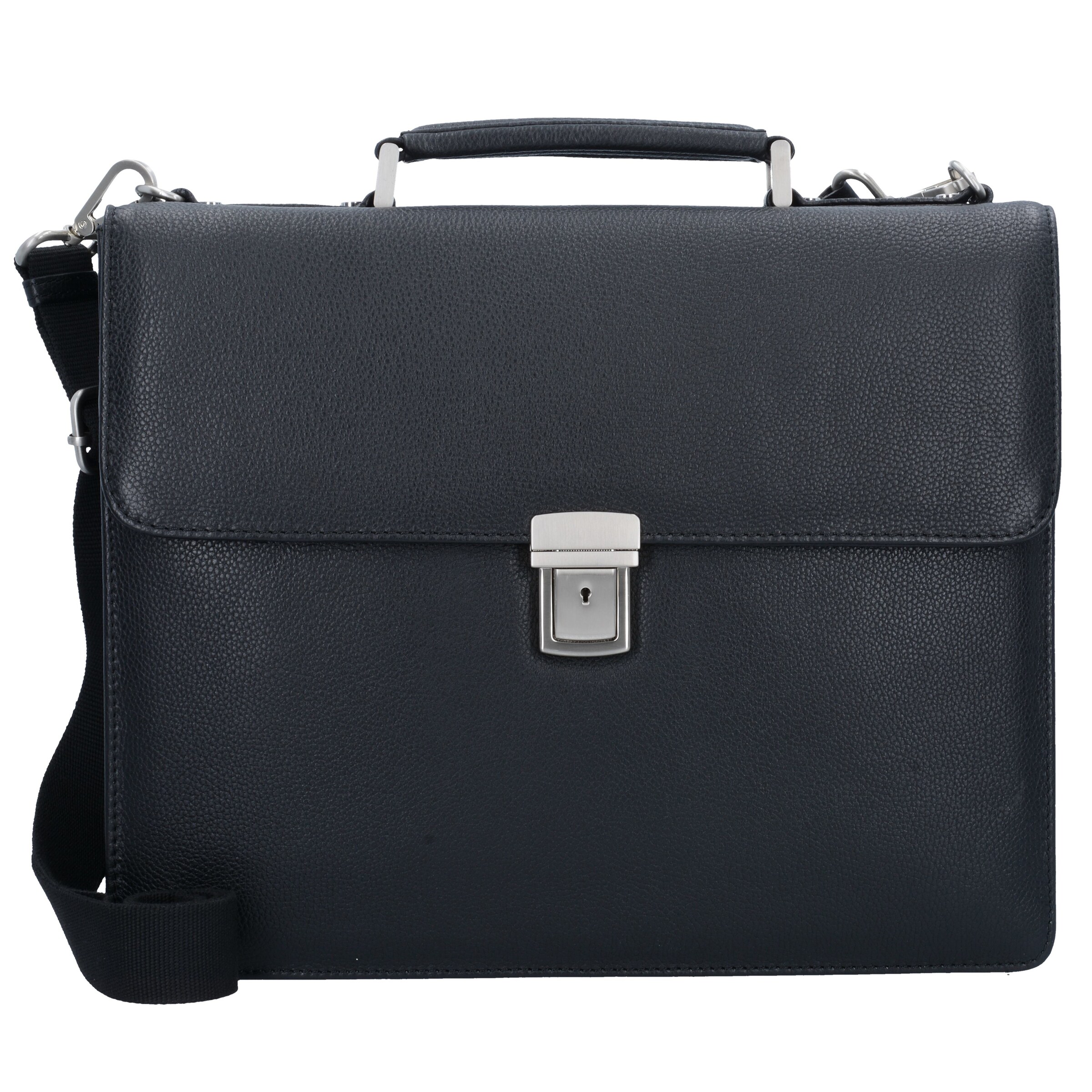 LEONHARD HEYDEN Document bag 'Berlin' in Black: front