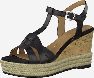 MARCO TOZZI Sandalen met riem in Zwart: voorkant