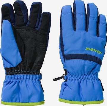 ZIENER Athletic Gloves 'Lejano' in Blue: front