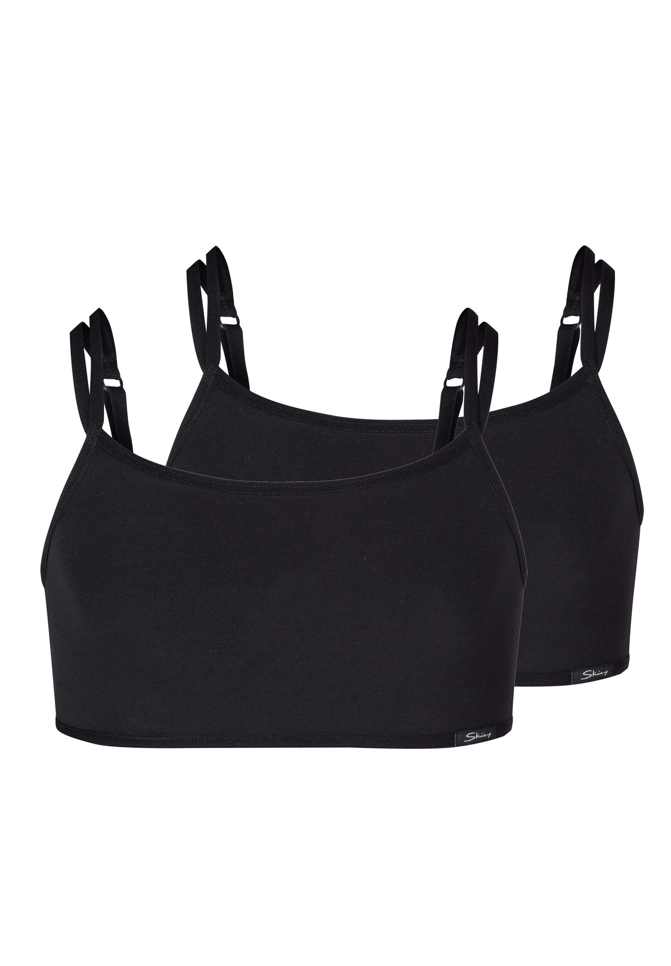 Skiny Bralette Bra in Black: front