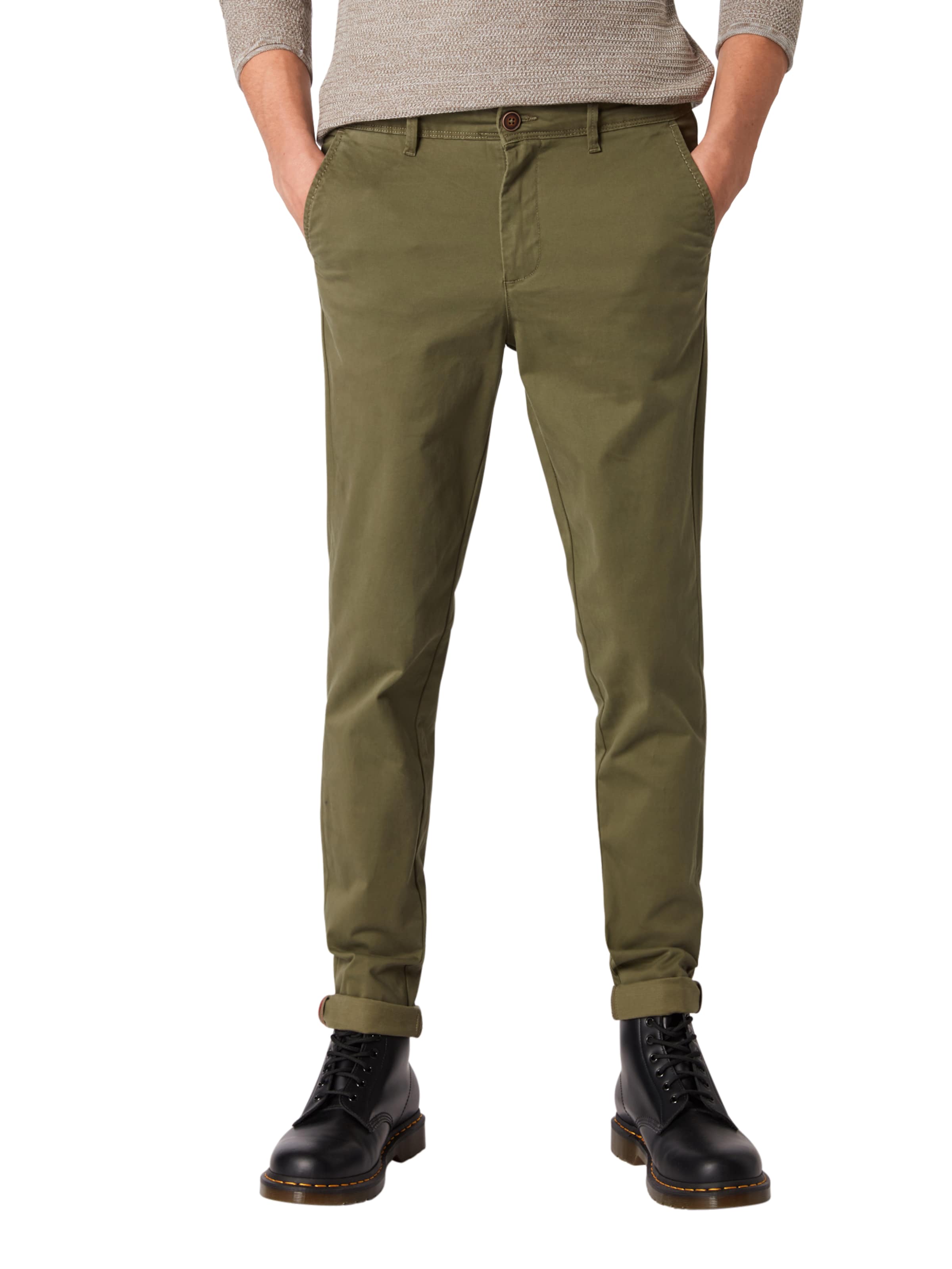 JACK & JONES - Slimfit Pantalón chino 'JJIMarco JJBowie' en verde: frente