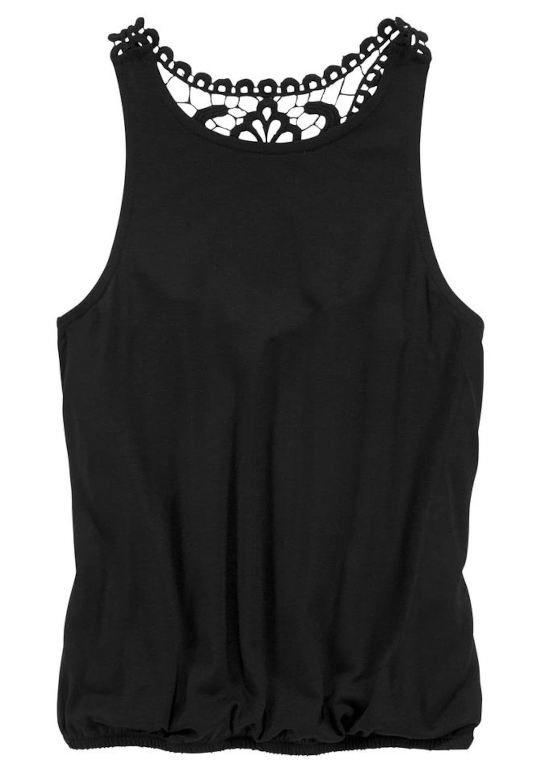 ARIZONA Top in Schwarz: Vorderseite