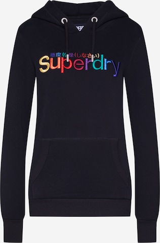 Sweat-shirt 'Rainbow' Superdry en noir : devant