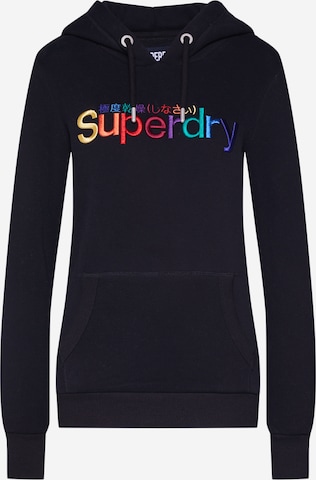 Superdry Mikina 'Rainbow' – černá: přední strana