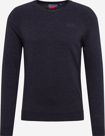 Superdry Regular Fit Pullover in Blau: predná strana